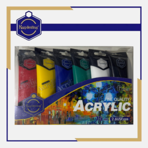 KeepSmiling 6-Piece Acrylic Paint Set (75ml) – Vivid Colors for Bold Creations!